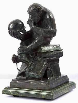 Hugo Rheinhold's Affe mit Schädel (by Darwin Monkey) Affe mit Schädel