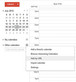 Add calendar google